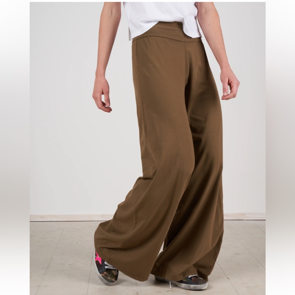 Labo.art brand Panta Idro Wide Leg Pants - Dark Brown